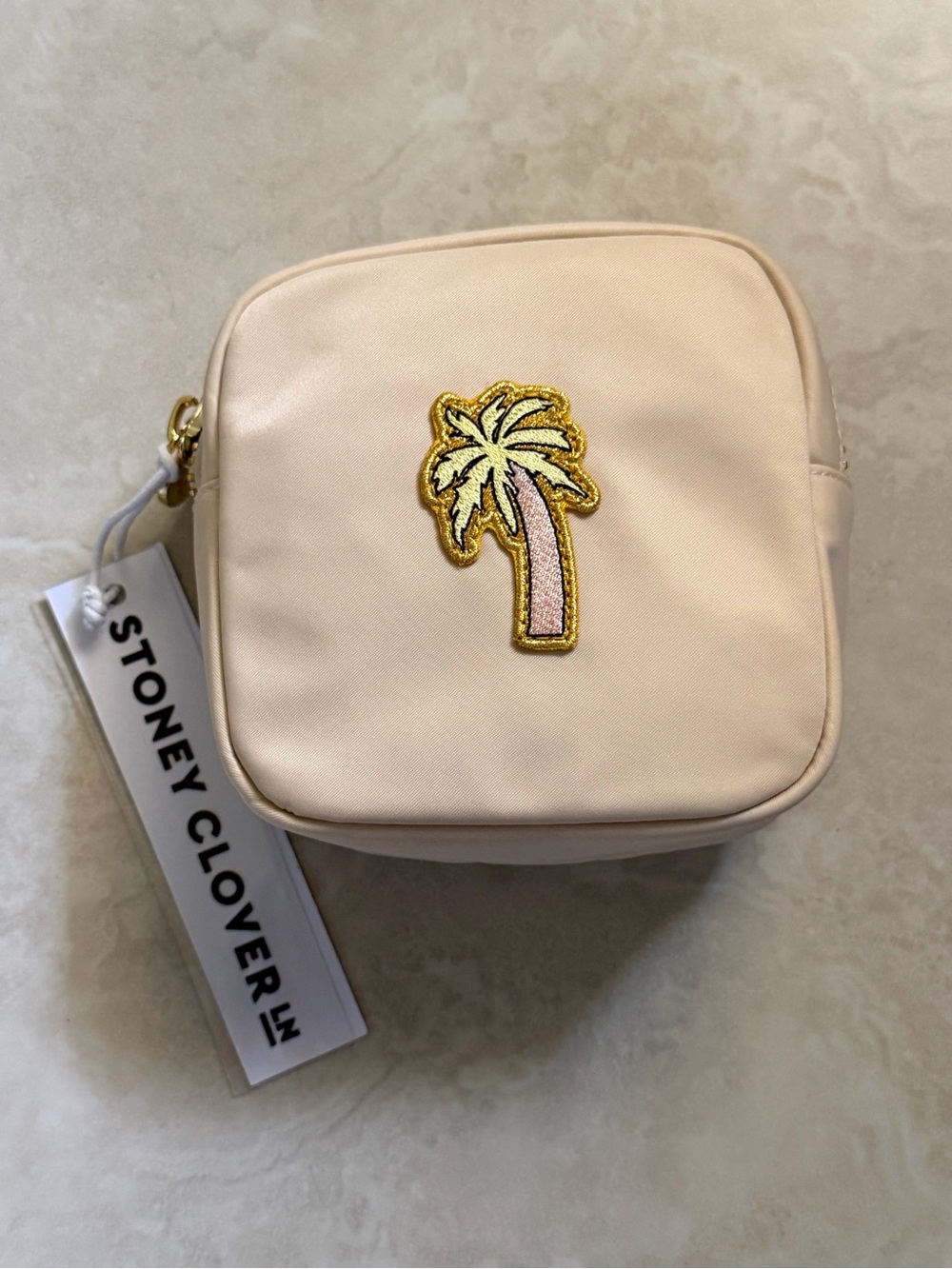 NWT Stoney Clover Classic Mini Pouch in Sand Palm Patch